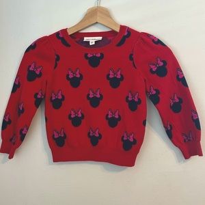 Gap kids, Minnie Mouse Sweater. Red color. Size 5.